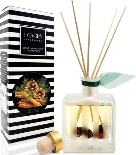 Vista 28 de Juego de difusor de varillas y varillas perfumadas de aloe y lino, lino limpio, flores blancas, cítricos y aloe húmedo, difusor de aroma fresco