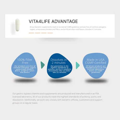 Vista 4 de Multivitaminas bariátricas, fórmula multi-estándar: 180