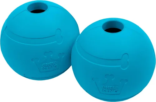 Vista 10 de Chew King Perro 2.5 pulgadas sabor tocino bolas de goma paquete 3 razas grandes