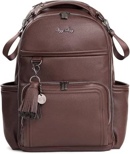 Vista 16 de Itzy Ritzy Boss Plus Mochila grande para pañales con 19 bolsillos (Aspen)