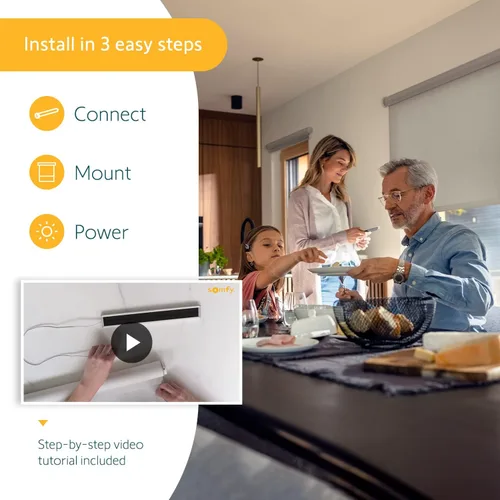 Vista 5 de Somfy Kit de paneles solares de iones de litio sin cables, energía solar para persianas RTS, larga duración, fácil de instalar, incluye soportes