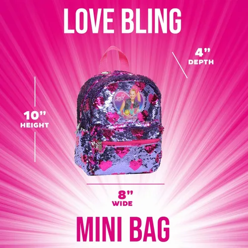 Vista 3 de JoJo Siwa Mini Backpack with Brushed Sequins, PinkPurple, Medium