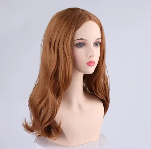Vista 27 de Pelucas de disfraz de cosplay azul claro de 16 pulgadas para mujer, de 16 pulgadas, con flequillo lateral
