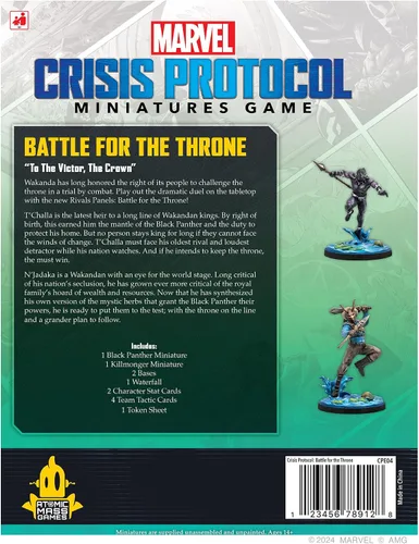 Vista 2 de Marvel: Crisis Protocol Battle for the Throne RIVAL PANELS - Wakanda Showdown! Juego de superhéroes de mesa, a partir de 14 años, 2 jugadores, 90