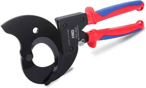 Vista 4 de HKS Cortador de alambre de cable de trinquete resistente para cortar cables eléctricos de cobre de aluminio y múltiples núcleos de hasta 300 mm²