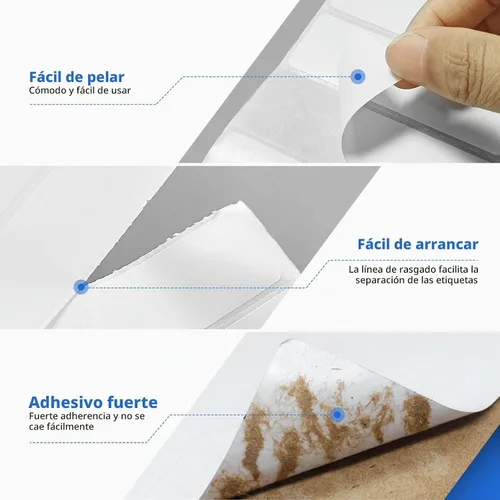 Vista 4 de Etiquetas térmicas de código de barras/SKU de 2 "x 1", 12 rollos