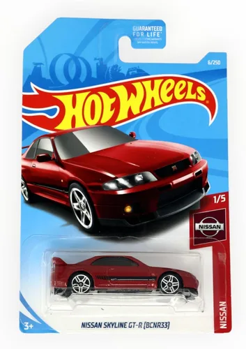 Vista 2 de Hot Wheels 2019 Nissan Skyline GT-R (BCNR33) 6/250, granate