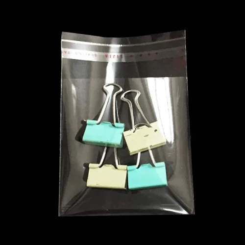 Vista 6 de Pequeñas bolsas transparentes para violonchelo de 3 x 3, 200 bolsas autoadhesivas de polipropileno OPP para joyas, aretes, dulces, panadería, velas