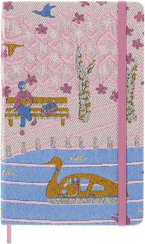 Vista 7 de Moleskine Edición Limitada Sakura - Cuaderno, tapa dura, grande (5 x 8.25 pulgadas), a rayas/con líneas, Caja de Coleccionista Premium Swan