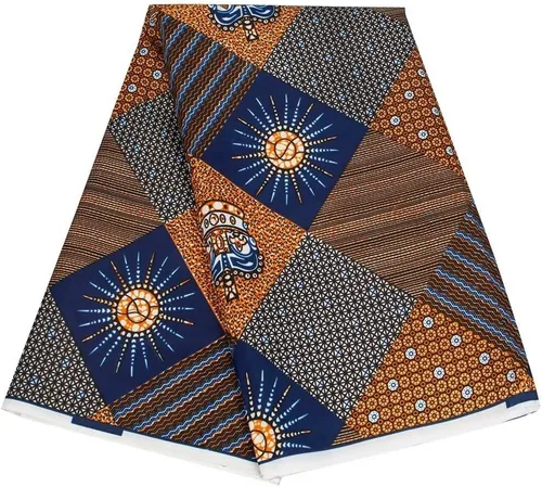 Vista 16 de HollandaisWax Tela africana 6 yarda impresa tela africana Ankara tela de cera para vestido de fiesta 6681NEWa