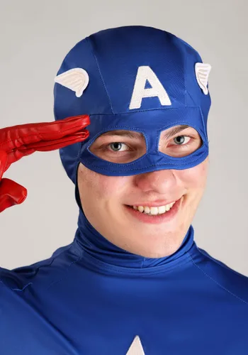 Vista 6 de Disfraz Premium de Capitán América para Hombre de Marvel Multicolor