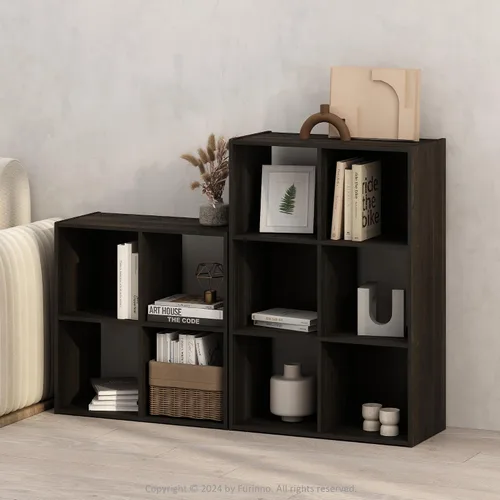 Vista 18 de Furinno Viola Estantería de Libros, Librero de 3 Niveles, Organizador de Almacenamiento en Cubos Estantería con Estante Abierto, con Contenedores