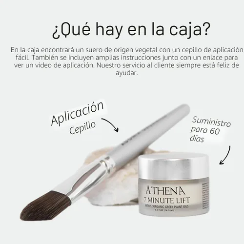 Vista 6 de Athena 7 Minute Lift - Crema de estiramiento facial instantáneo - Resultados en 7 minutos - Suero para tensar ojos, cuello, cara, levantamiento