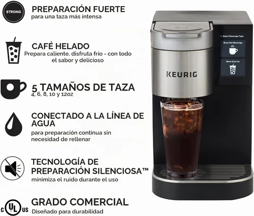 Vista 3 de Keurig K-2550 - Cafetera de una sola porción para empresas medianas, plomada, plata/negro