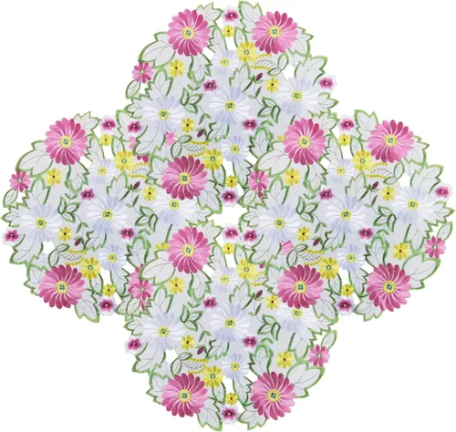 Vista 6 de AMARED Spring Daisy - Caminos de mesa bordados con flores para decoración del hogar, 13 x 34 pulgadas