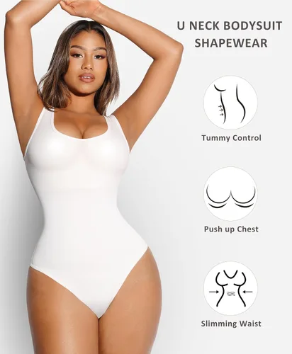 Vista 3 de FeelinGirl Body moldeador para mujer con control de abdomen, sin costuras, body de compresión para la vida diaria