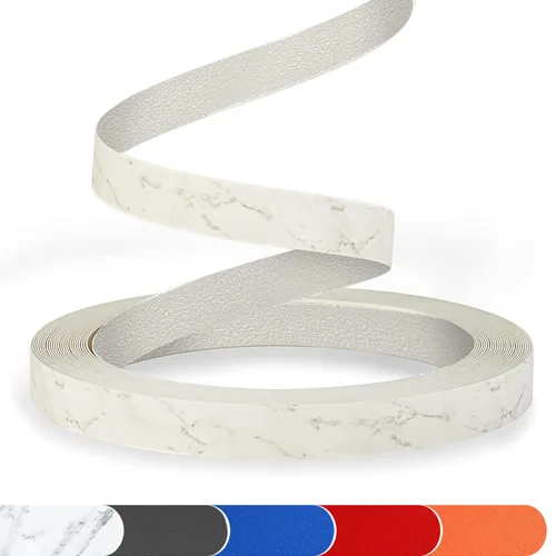 Vista 12 de Bandas de borde de PVC, 7/8 "x 25 pies mate blanco ribete de chapa no pegado para muebles de gabinete de mesa Matt blanco