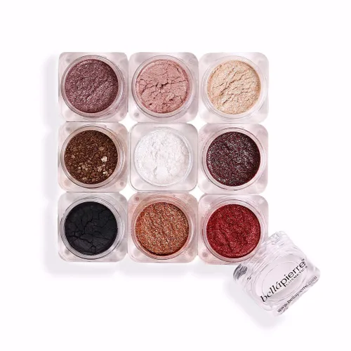 Vista 8 de bellapierre Shimmer Powder 9 Stack Sombra de ojos sin parabenos Maquillaje de ojos vegano y libre de crueldad – 9 unidades – Astrid