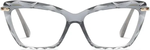 Vista 9 de Gafas de lectura de ojo de gato para mujer, marco de gafas de cristal de moda Negro