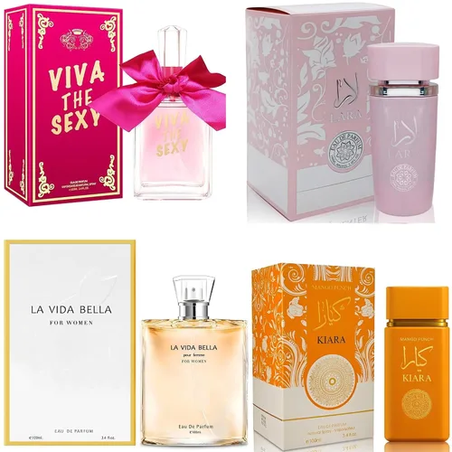 Vista 11 de A CENTER Juego de perfume de 4 piezas para mujer, set de regalo