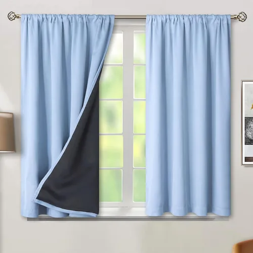 Vista 43 de BGment - Cortinas opacas para sala de estar de 63 pulgadas de largo, juego de 2 paneles, cortinas para oscurecer toda la habitación, cortinas