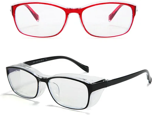 Vista 7 de Gafas de seguridad anti-niebla arañazos marco claro, 2021 nuevo TR90 gafas de bloqueo de luz azul