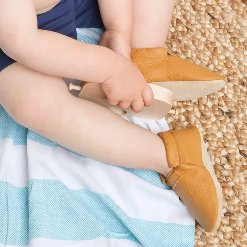 Vista 9 de BirdRock Baby - Mocasines sin bordes de piel auténtica, para niños y niñas, recién nacidos, bebés, infantes