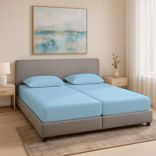 Vista 11 de KRISHNA Juego de sábanas divididas tamaño Queen de 5 piezas para camas ajustables, 100% algodón egipcio, ropa de cama de lujo de calidad de hotel