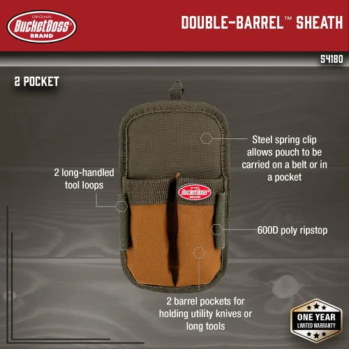Vista 2 de Bucket Boss - Funda de doble barril, bolsas - Serie original (54180), marrón