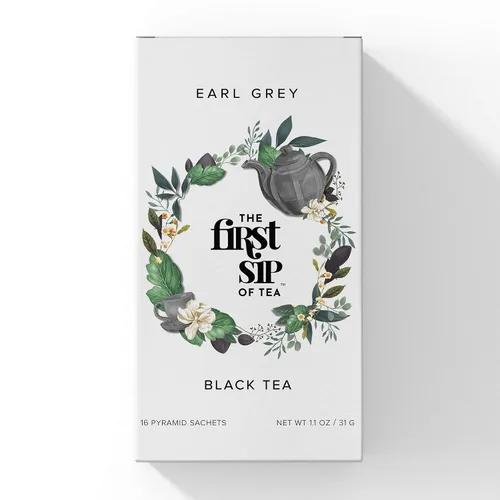 Vista 2 de Earl Grey té negro, 16 unidades, bolsas de té, 1oz, The Spice Hut (SHBX111)