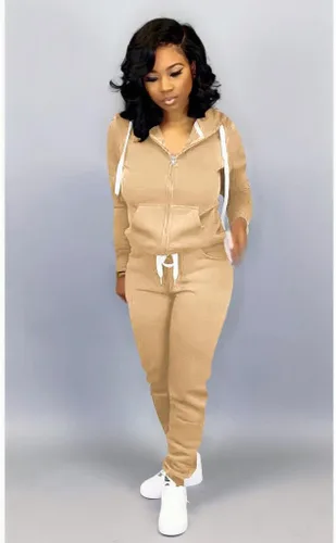 Vista 3 de Mrskoala Conjuntos de dos piezas para mujeres Chándal Conjuntos de sudadera Conjuntos de entrenamiento para trotar Ropa de descanso con bolsillo