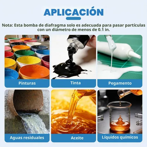 Vista 7 de MXBAOHENG Bomba de diafragma doble neumática, cuerpo de aleación de aluminio, 18L/min