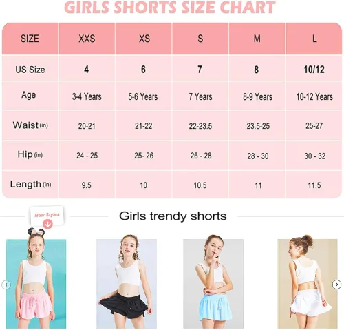 Vista 6 de Pantalones cortos de mariposa para niñas con forro de elastano, pantalones cortos de mariposa con bolsillo