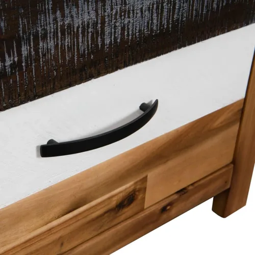 Vista 8 de Mesa de centro ajustable con compartimentos ocultos y estantes de almacenamiento ajustables, adecuada para sala de estar, oficina, balcón, madera