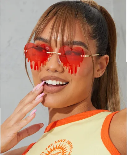 Vista 3 de Pro Acme Halloween Glasses Y2K Shades Metal Frameless Trendy Eyewear UV 400 Protection
