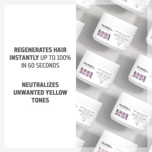Vista 5 de Goldwell Dualsenses Blondes & Highlights Tratamiento Anti-Amarillo 60sec 6.8oz, 6.8 fl oz