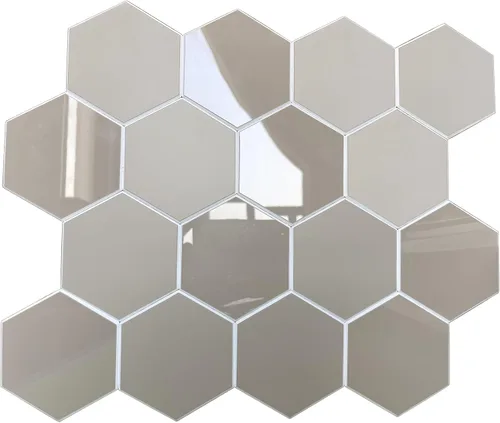 Vista 10 de Protector contra salpicaduras para cocina, protector contra salpicaduras hexagonales de alta calidad, azulejos sin costuras para baño