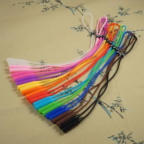 Vista 6 de Correa de silicona suave para gafas, ajustable, ligera, antideslizante, con extremos de bucle flexibles