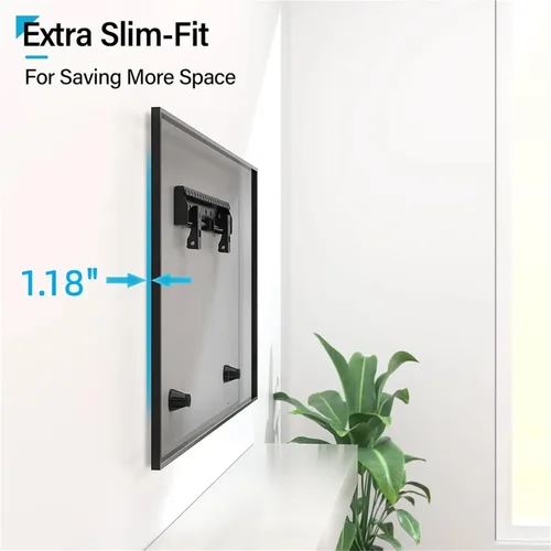 Vista 4 de SCRUBY TV Wall Mount for 26-55 Inch TV up to 50kg, No Drill Low Profile TV Mount, Easy Install Wall Mount TV Bracket, Max VESA 400x400m