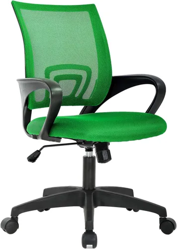 Vista 10 de Meet perfect Silla de oficina con respaldo medio, moderna silla ejecutiva de escritorio para computadora, silla giratoria con ruedas, silla