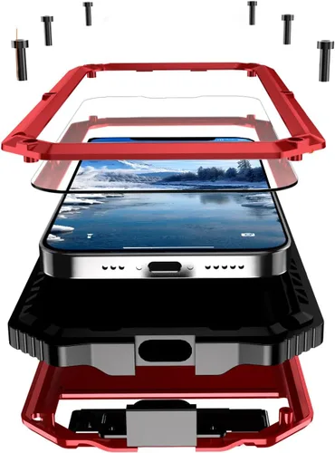 Vista 11 de Lunivop Compatible con iPhone 15 Pro Max Funda Protección Resistente a Prueba de Polvo Protector de Pantalla Integrado Soporte Resistente 360 Cuerpo
