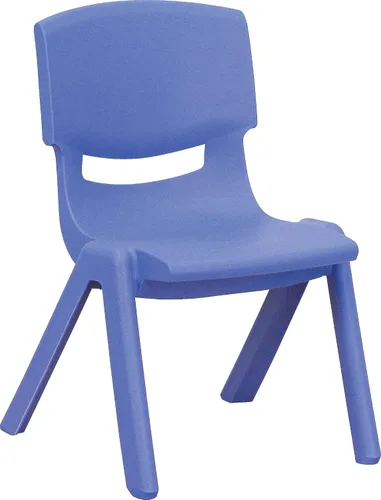 Vista 15 de Flash Furniture - Silla escolar apilable de plástico azul con altura de asiento de 10 1/2 pulgadas