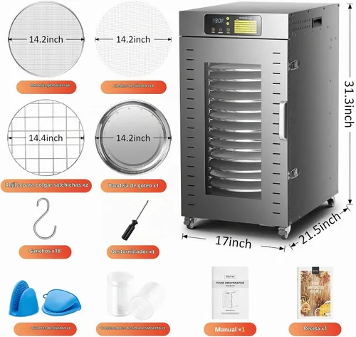 Vista 6 de Commercial - Máquina deshidratadora rotativa de 16 bandejas