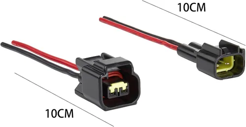 Vista 2 de Conector de cable eléctrico de 2 pines, enchufe impermeable macho hembra de 16 AWG, enchufe de desconexión rápida, adecuado para automóvil, camión