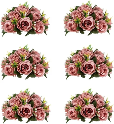 Vista 26 de Centros de mesa de flores para mesas de boda: decoraciones de mesa de Halloween, bolas de flores negras, centros de mesa para compromiso, ceremonia
