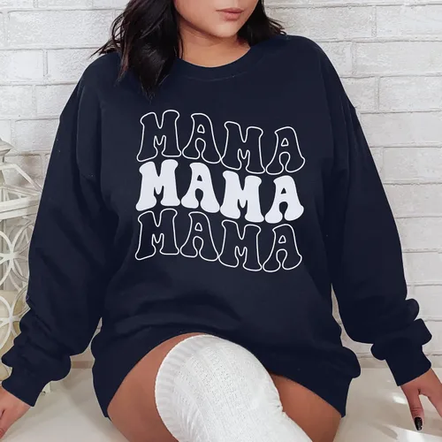 Vista 5 de ASTANFY Sudadera de gran tamaño para mujer, con cuello redondo, holgada, de manga larga
