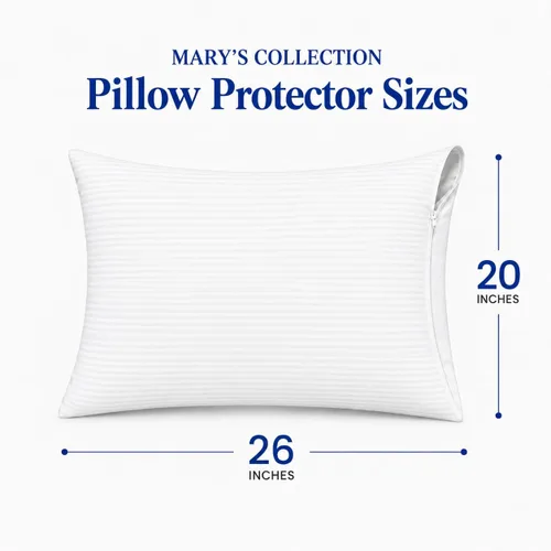 Vista 2 de Juego de 2 protectores de almohada impermeables con cremallera