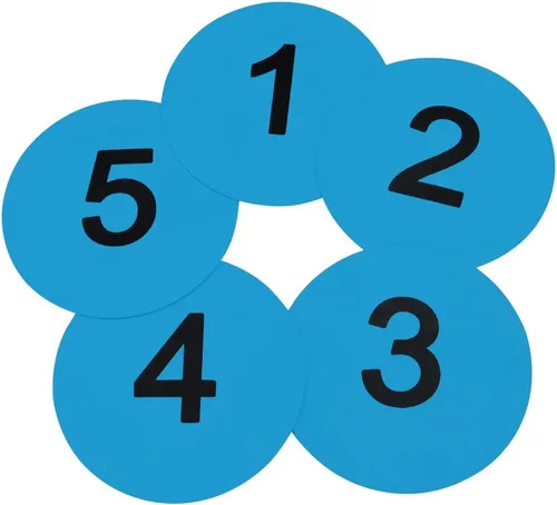 Vista 8 de Marcadores de puntos de piso numerados de 8 pulgadas