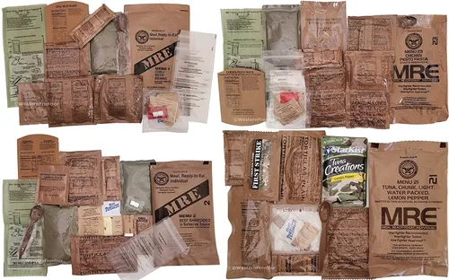 Vista 6 de Mre 2018 Inspector de fechas de comidas,listo para comer, caja de 12 genuino excedente US Militar.