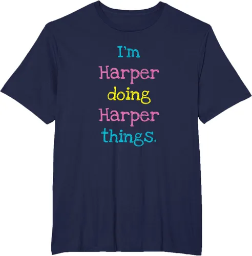 Vista 63 de Harper - Camiseta de regalo para niños con texto personalizado